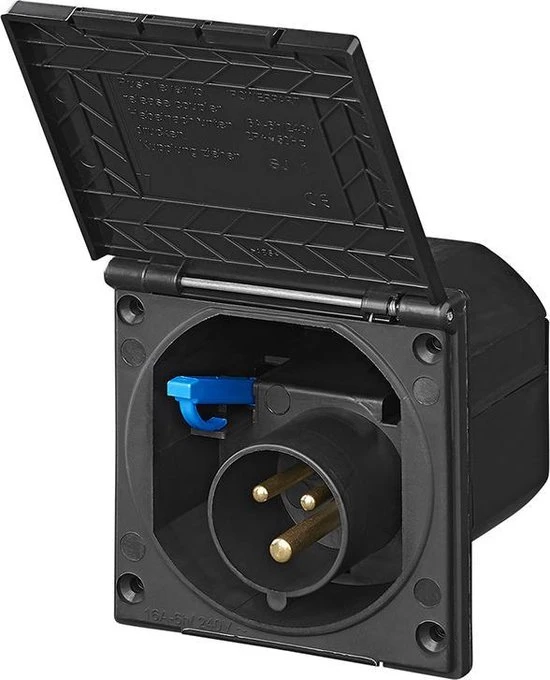 ProPlus Cee Wandinvoerdoos Vierkant Zwart 3 ProPlus Cee Wandinvoerdoos Vierkant Zwart