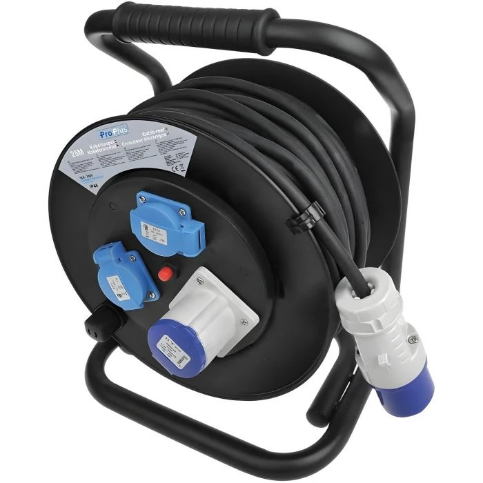 CEE-Schuko Kabelhaspel 3x1.5mm 25M 3 CEE-Schuko Kabelhaspel 3x1.5mm 25M