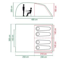 Coleman Tent Vespucci 4 13 Coleman Tent Vespucci 4 -Camping Gasstel Winkel Coleman tunneltent Verspucci 4 helemaal tekening