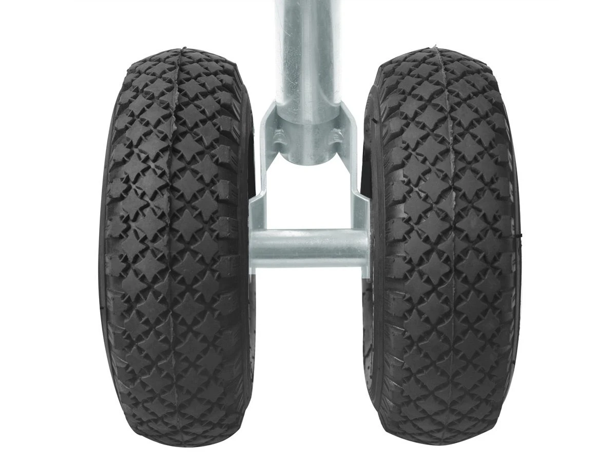 Dubbel Neuswiel 48Mm 2X Velg Kunststof Met Luchtband 260X85Mm 5 Dubbel Neuswiel 48Mm 2X Velg Kunststof Met Luchtband 260X85Mm - Afbeelding 3