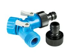 Haba Kraansplitter Reno 2-Weg -Camping Gasstel Winkel Haba kraan splitter 2