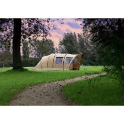 Karsten Tunneltent Lacerta - Beige -Camping Gasstel Winkel Karsten Tunneltent Lacerta Beige zijkant