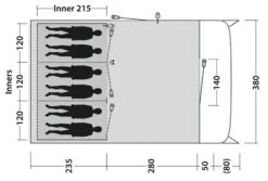 Outwell Tunneltent Denver 6 -Camping Gasstel Winkel Outwell Tunneltent Denver 6 9