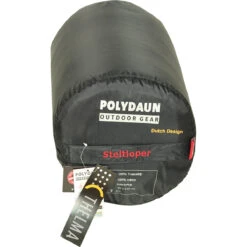 Polydaun Slaapzak Steltloper - Antraciet Streep 80X210 -Camping Gasstel Winkel Polydaun Slaapzak Steltlope Antraciet Streep 80X120 verpakking