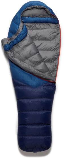 Rab Slaapzak Alpine 400 Left Zip - Ink -Camping Gasstel Winkel Rab slaapzak alpine 400 ink long open
