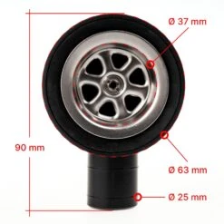 Reich Syfon Haaks Ø 39mm 10 Reich Syfon Haaks Ø 39mm -Camping Gasstel Winkel Reich Syfon Haaks 39mm Afmetingen