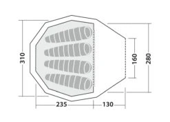 Robens Tent Green Cone PRS -Camping Gasstel Winkel Robens Green Cone plattegrond