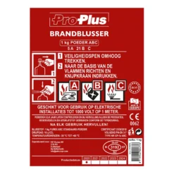 ProPlus Brandblusser 1Kg Abc Nl 11 ProPlus Brandblusser 1Kg Abc Nl -Camping Gasstel Winkel bransdblusser specificaties