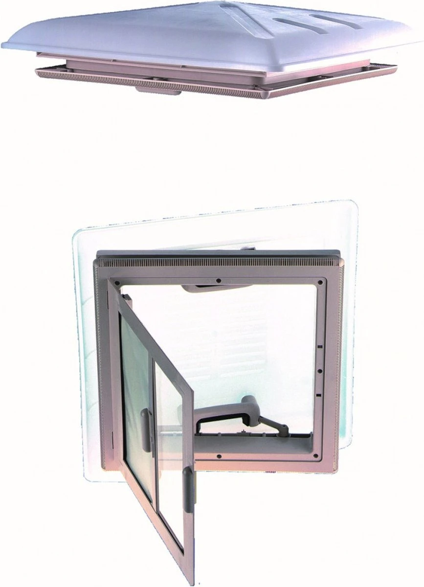 MPK Dakluik 40X40 Grote Kap +Gaas+Verduister 4 MPK Dakluik 40X40 Grote Kap +Gaas+Verduister - Afbeelding 2