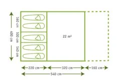 Karsten Tunneltent Imperia - Beige -Camping Gasstel Winkel imperia afb. 12