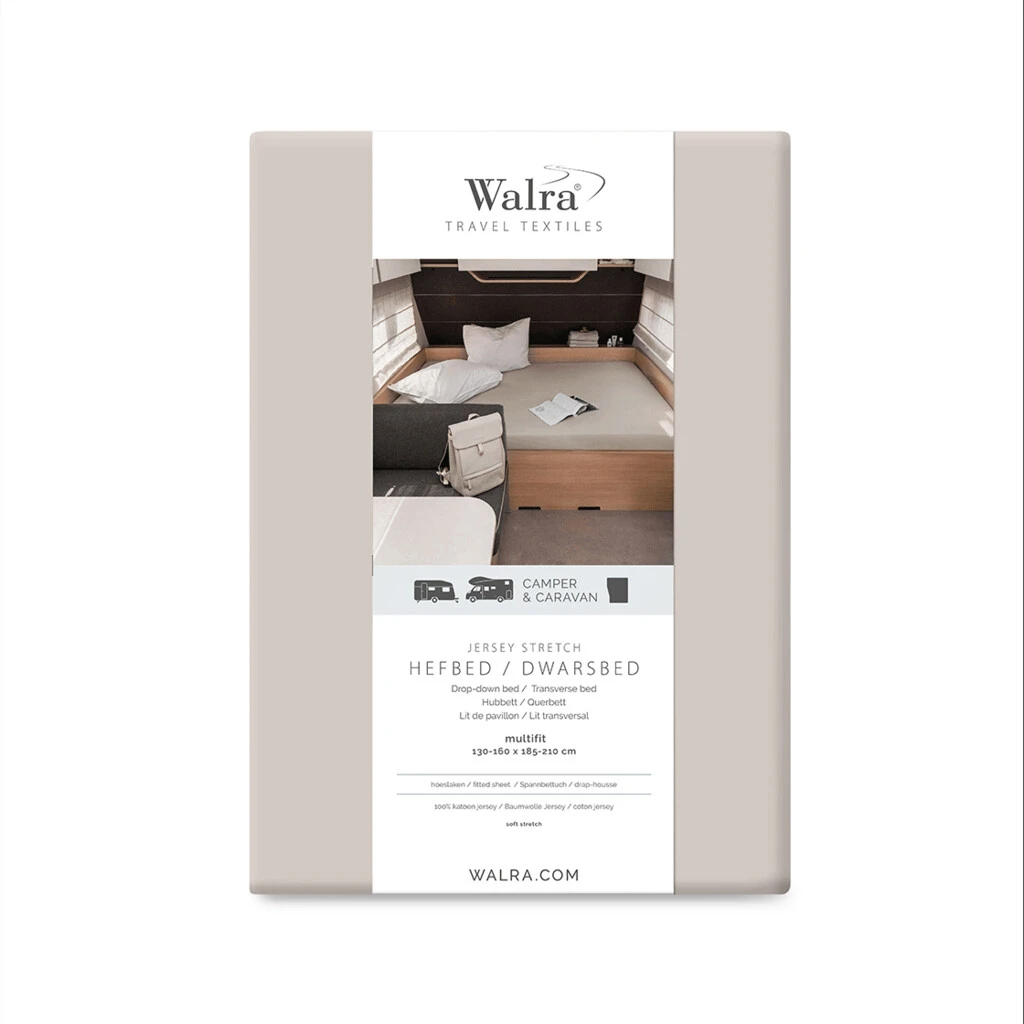 Walra Jersey Hoeslaken Hefbed/Dwarsbed Zand 5 Walra Jersey Hoeslaken Hefbed/Dwarsbed Zand - Afbeelding 3